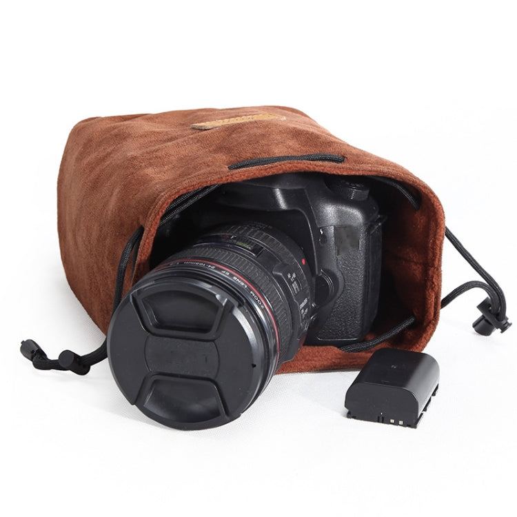 S.C.COTTON Liner Shockproof Digital Protection Portable SLR Lens Bag Micro Single Camera Bag Square Gray M - Lens Bag by S.C.COTTON | Online Shopping South Africa | PMC TechLife | Buy Now Pay Later Mobicred