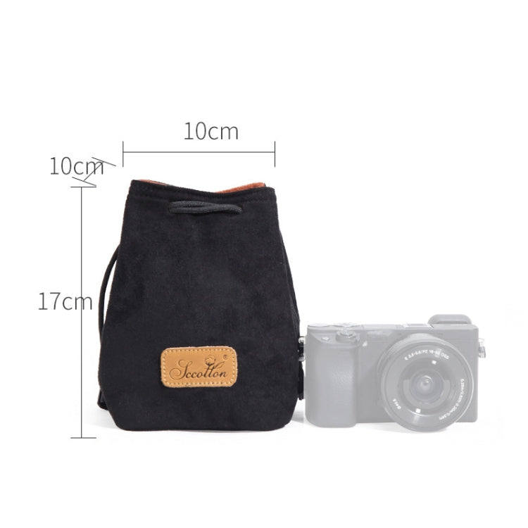 S.C.COTTON Liner Shockproof Digital Protection Portable SLR Lens Bag Micro Single Camera Bag Square Black S - free shipping - PMC TechLife - Order now!