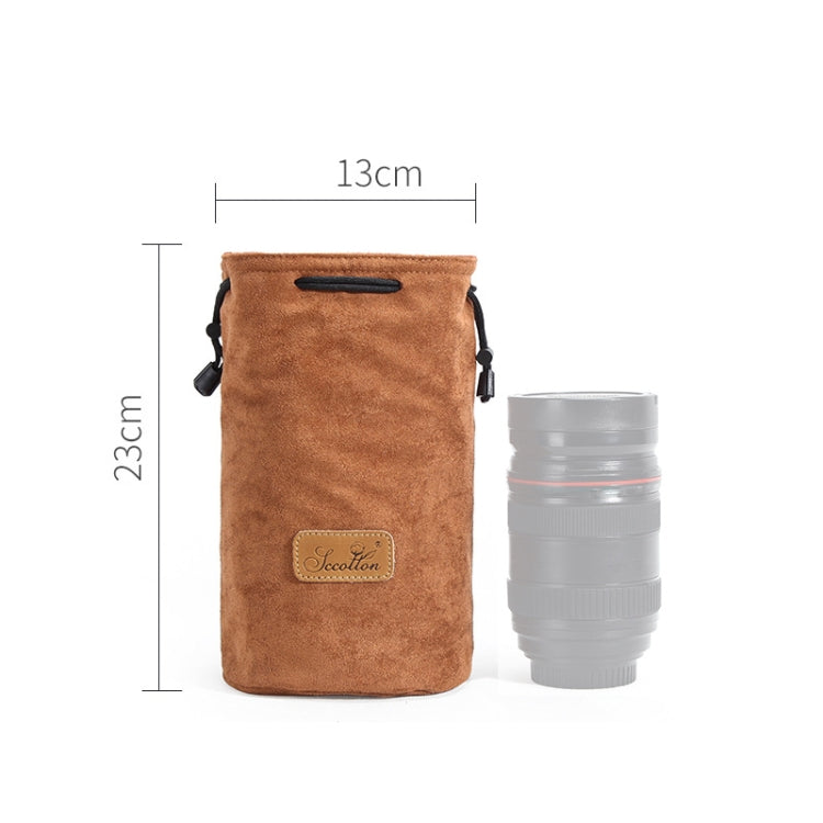 S.C.COTTON Liner Shockproof Digital Protection Portable SLR Lens Bag Micro Single Camera Bag Round Khaki M - free shipping - PMC TechLife - Order now!