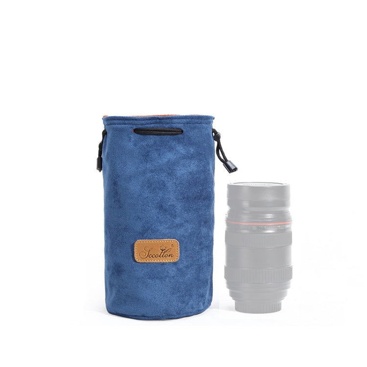 S.C.COTTON Liner Shockproof Digital Protection Portable SLR Lens Bag Micro Single Camera Bag Round Blue M - free shipping - PMC TechLife - Order now!