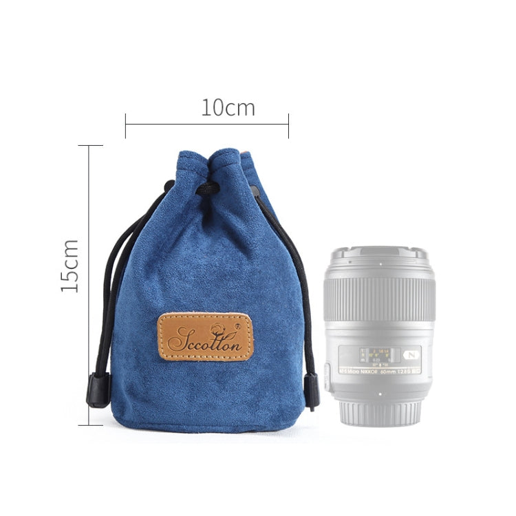 S.C.COTTON Liner Shockproof Digital Protection Portable SLR Lens Bag Micro Single Camera Bag Round Blue S - free shipping - PMC TechLife - Order now!