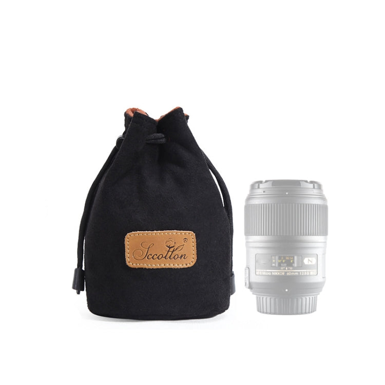 S.C.COTTON Liner Shockproof Digital Protection Portable SLR Lens Bag Micro Single Camera Bag Round Black S - free shipping - PMC TechLife - Order now!