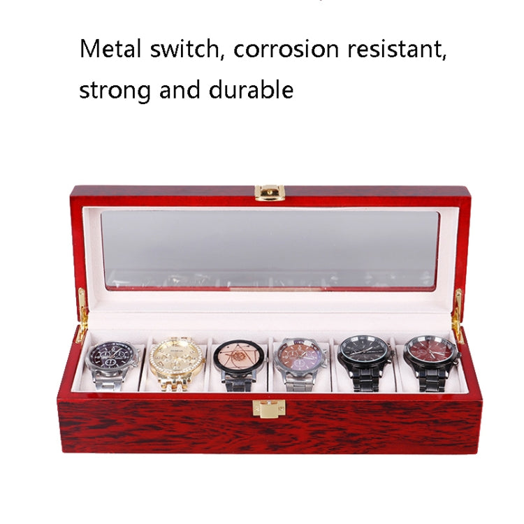 Wooden Baking Paint Watch Box Jewelry Storage Display Box(6-bit Paint) - free shipping - PMc TechLife - Order now!
