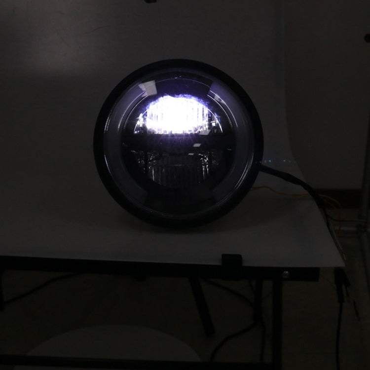 HONGPA Motorcycle Retro Headlights Modified Parts LED General Metal Headlights(Matte Black) - Headlights by PMC TechLife | Online Shopping South Africa | PMC TechLife | Buy Now Pay Later Mobicred