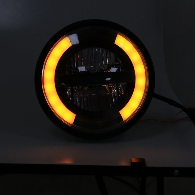 HONGPA Motorcycle Retro Headlights Modified Parts LED General Metal Headlights(Matte Black) - Headlights by PMC TechLife | Online Shopping South Africa | PMC TechLife | Buy Now Pay Later Mobicred
