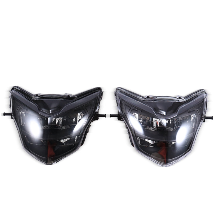 Motorcycle LED Retro Headlights LED Far Near Beam Lights For Yamaha LC135 V2-V6(Smoked Glass) - Headlights by PMC TechLife | Online Shopping South Africa | PMC TechLife | Buy Now Pay Later Mobicred