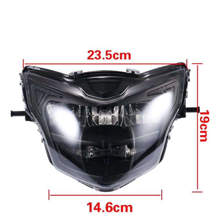 Motorcycle LED Retro Headlights LED Far Near Beam Lights For Yamaha LC135 V2-V6(Smoked Glass) - Headlights by PMC TechLife | Online Shopping South Africa | PMC TechLife | Buy Now Pay Later Mobicred