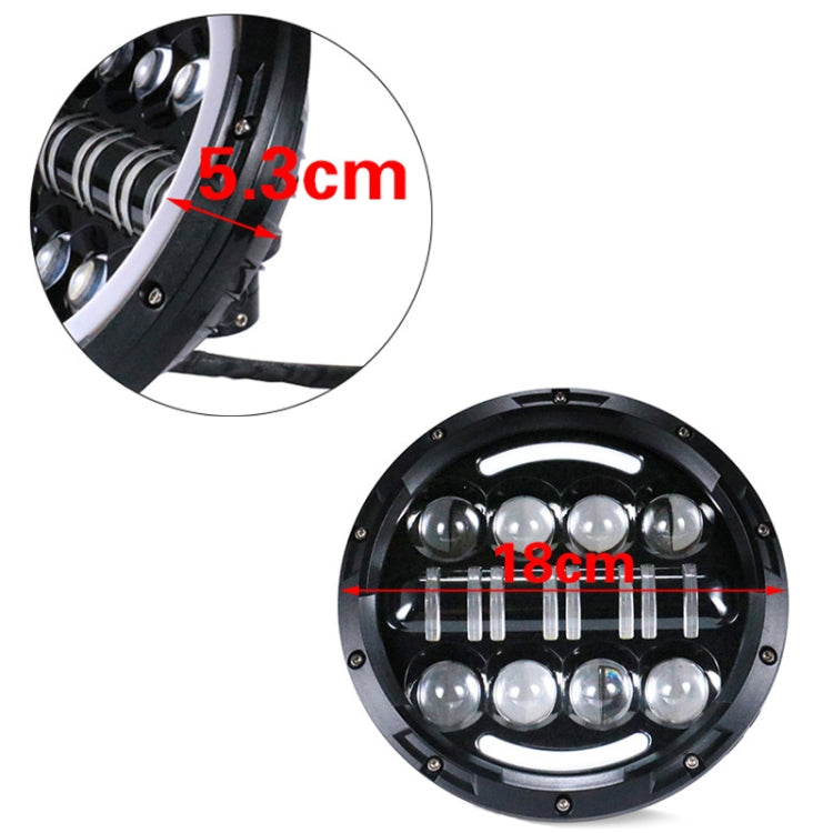 7 Inch Motorcycle Retro Modified Headlights Day Trip LED Far Near Beam Lights  For Wrangler / Harley - Headlights by PMC TechLife | Online Shopping South Africa | PMC TechLife | Buy Now Pay Later Mobicred