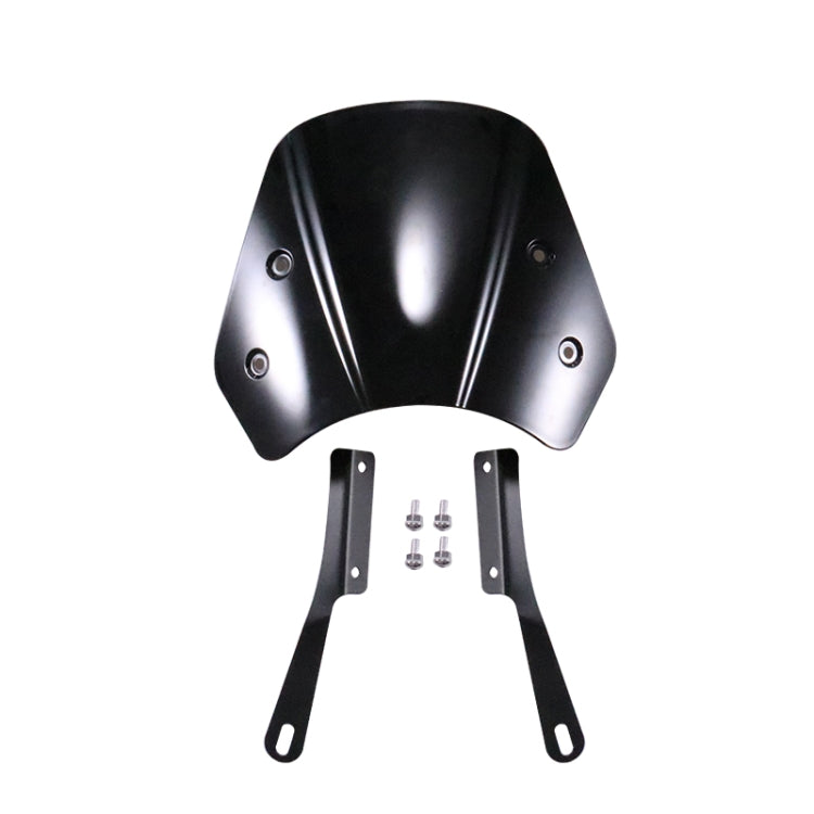5-7 Inch Retro Motorcycle Windshield Universal Modified Windshield(Black) - Others by PMC TechLife | Online Shopping South Africa | PMC TechLife | Buy Now Pay Later Mobicred