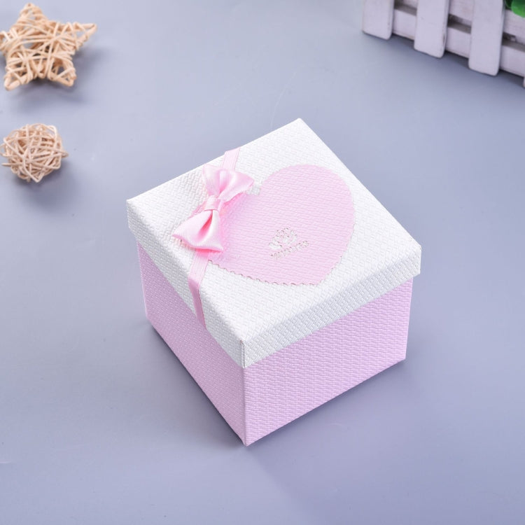Paper Valentine Day Gift Box With Bow, Specification: 10x10x10cm(Pink) - free shipping - PMc TechLife - Order now!