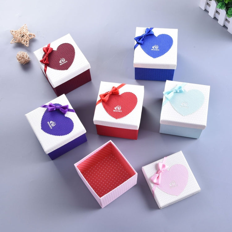 Paper Valentine Day Gift Box With Bow, Specification: 10x10x10cm(Purple) - free shipping - PMc TechLife - Order now!