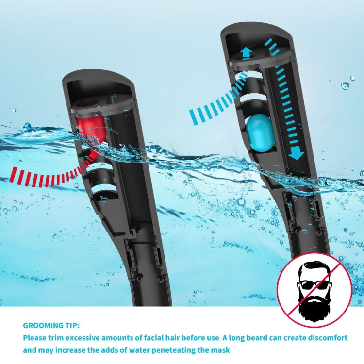 Snorkeling Mask Double Tube Silicone Full Dry Diving Mask Adult Swimming Mask Diving Goggles, Size: S/M(Black/Black) - Diving Mask by PMC TechLife | Online Shopping South Africa | PMC TechLife | Buy Now Pay Later Mobicred