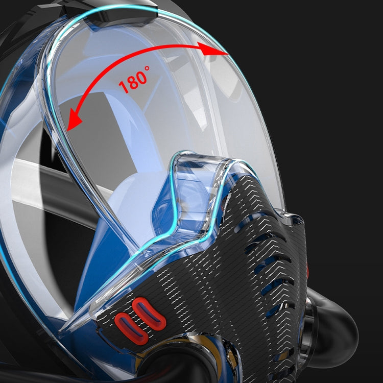 Snorkeling Mask Double Tube Silicone Full Dry Diving Mask Adult Swimming Mask Diving Goggles, Size: S/M(White/Blue) - free shipping - PMC TechLife - Order now!