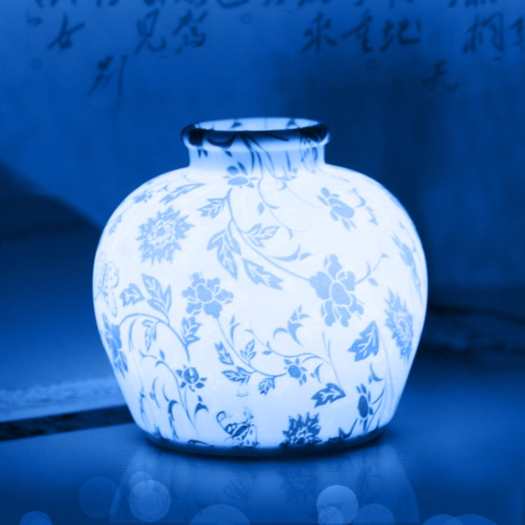 QH-28 Blue-and-white Porcelain Silicone Night Light USB Bedroom Bedside Lamp Pat Sensor Lamp(Colorful Light) - Night Lights by PMc TechLife | Online Shopping South Africa | PMc TechLife | Buy Now Pay Later Mobicred