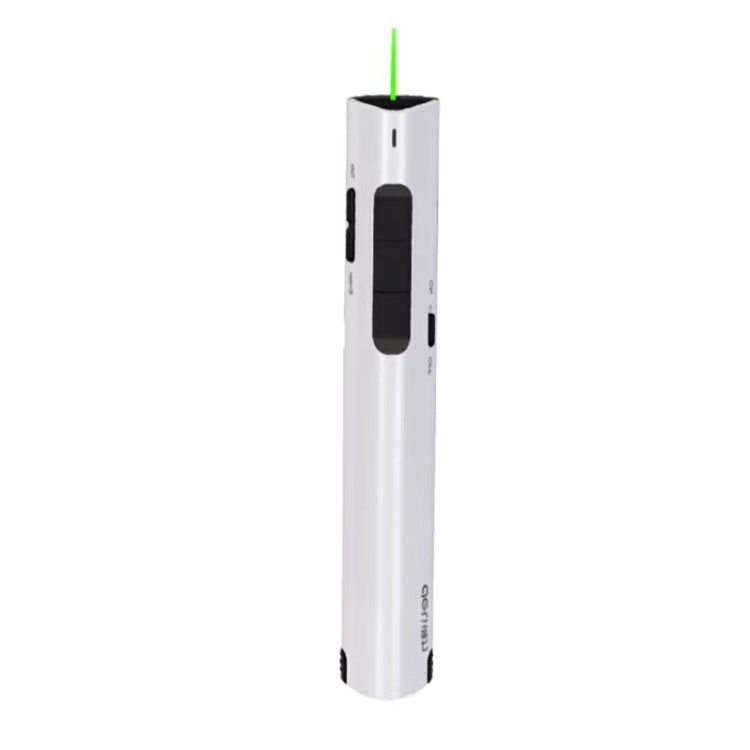 Deli 2.4G Flip Pen Business Presentation Remote Control Pen, Model: 2801G White (Green Light) - free shipping - PMC Jewellery - Order now!