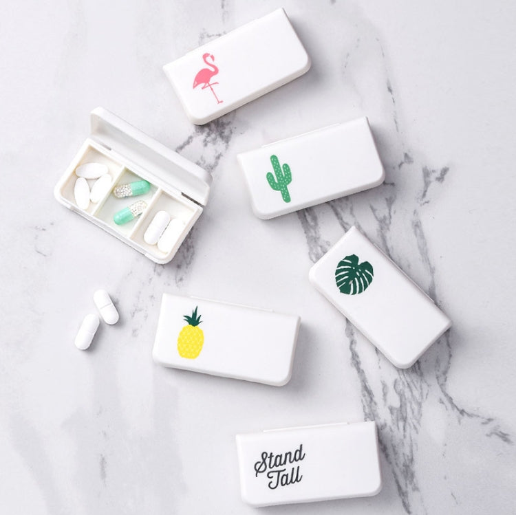8 PCS Small Portable Moisture-proof Sealed Medicine Box 3 Compartments A Day Medicine Divided(Flamingo) - free shipping - PMC TechLife - Order now!