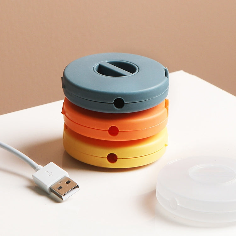 Round Data Cable Storage Box Earphone Storage Collection Box(Transparent) - Storage Boxes by PMC TechLife | Online Shopping South Africa | PMC TechLife | Buy Now Pay Later Mobicred