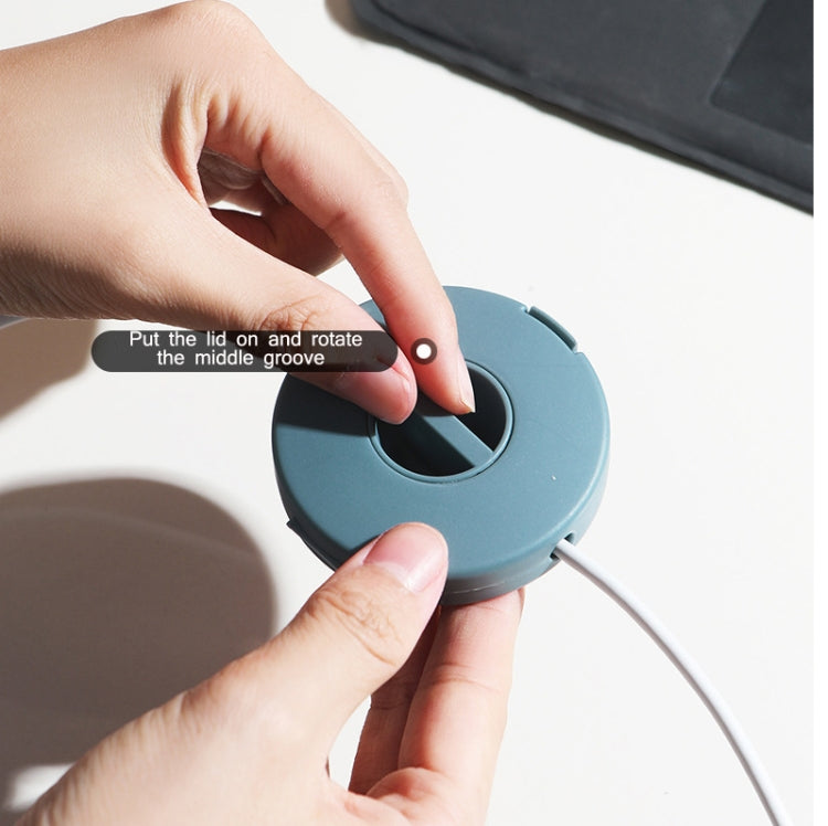 Round Data Cable Storage Box Earphone Storage Collection Box(Transparent) - Storage Boxes by PMC TechLife | Online Shopping South Africa | PMC TechLife | Buy Now Pay Later Mobicred