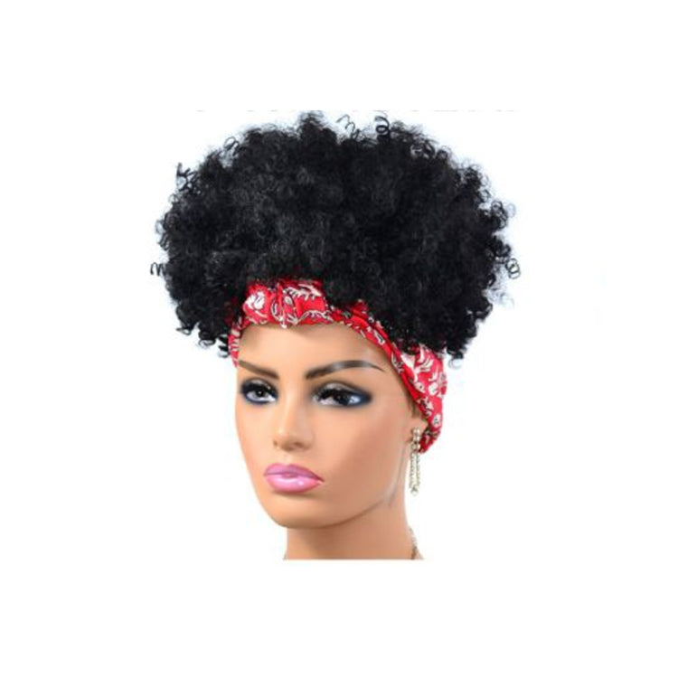 Headscarf Wig Black Gradient Small Curly Wig Explosive Headgear, Colour: 4.TJA5-1B# - free shipping - PMC TechLife - Order now!