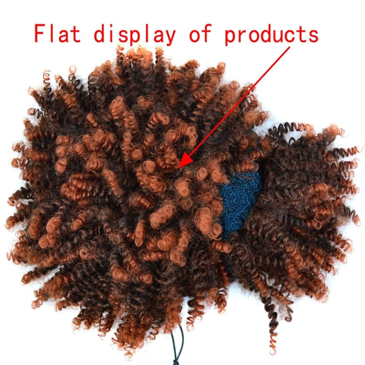 Headscarf Wig Black Gradient Small Curly Wig Explosive Headgear, Colour: 4.TJA5-1B# - free shipping - PMC TechLife - Order now!