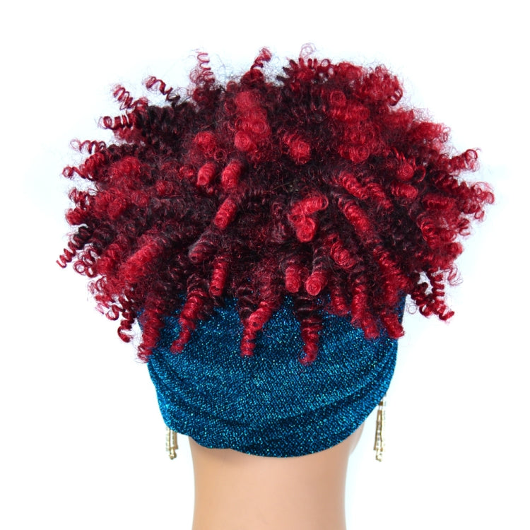 Headscarf Wig Black Gradient Small Curly Wig Explosive Headgear, Colour: 6.TJB0-4T27# - free shipping - PMC TechLife - Order now!