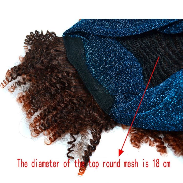 Headscarf Wig Black Gradient Small Curly Wig Explosive Headgear, Colour: 8.TJC1-1B# - free shipping - PMC TechLife - Order now!