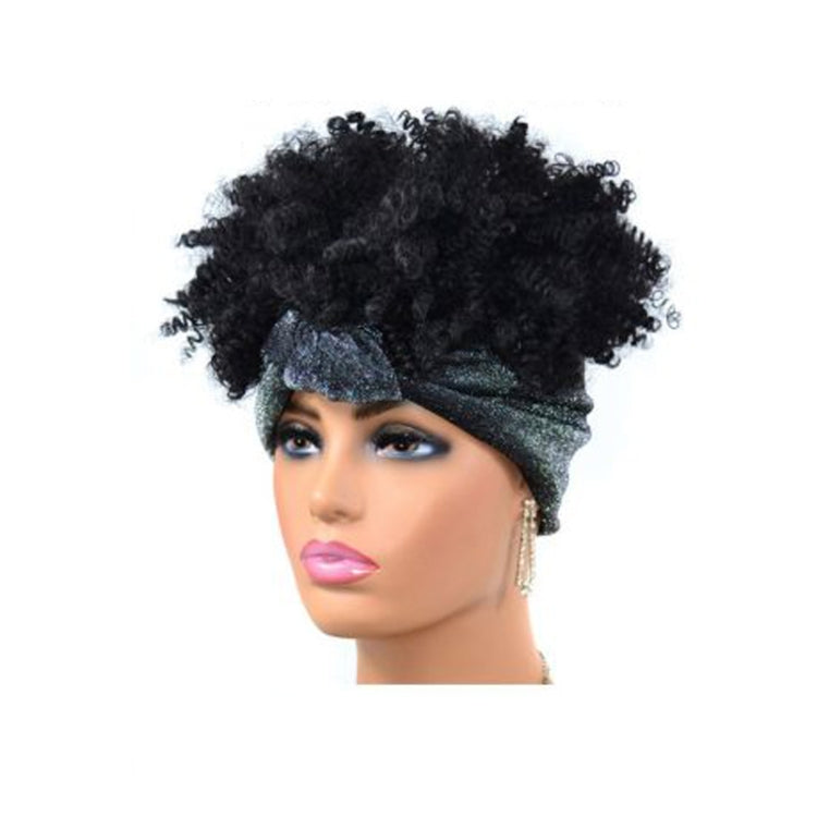Headscarf Wig Black Gradient Small Curly Wig Explosive Headgear, Colour: 10.TJE3-1B# - free shipping - PMC TechLife - Order now!