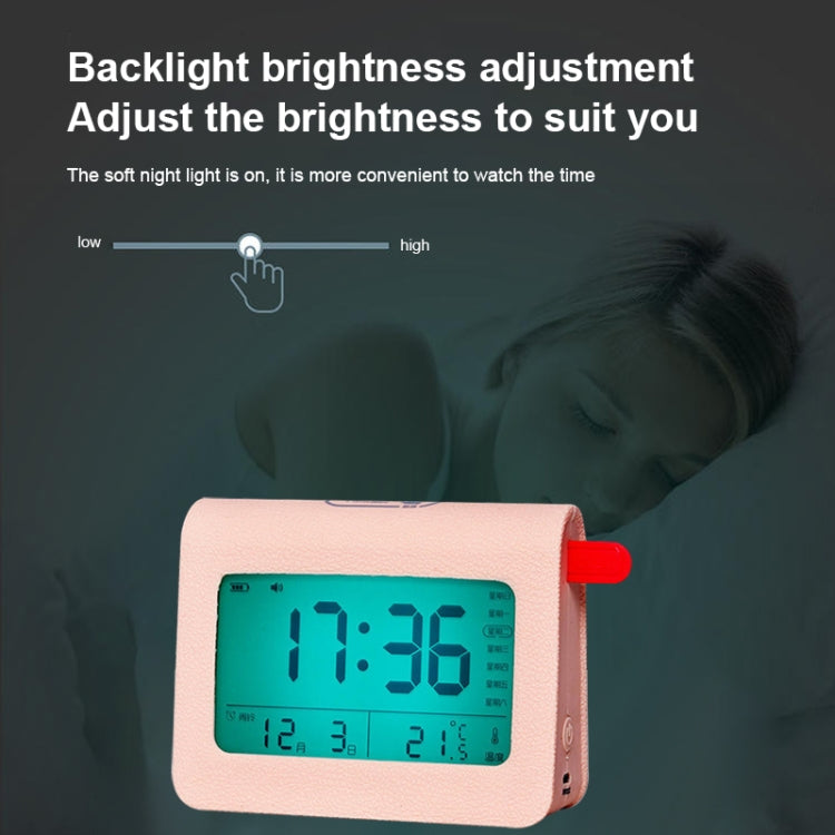 ZKLiLi Lazy Snooze Applet Alarm Clock Bedside Bluetooth Multifunctional Silent Digital Alarm Clock(Pink) - free shipping - PMc TechLife - Order now!