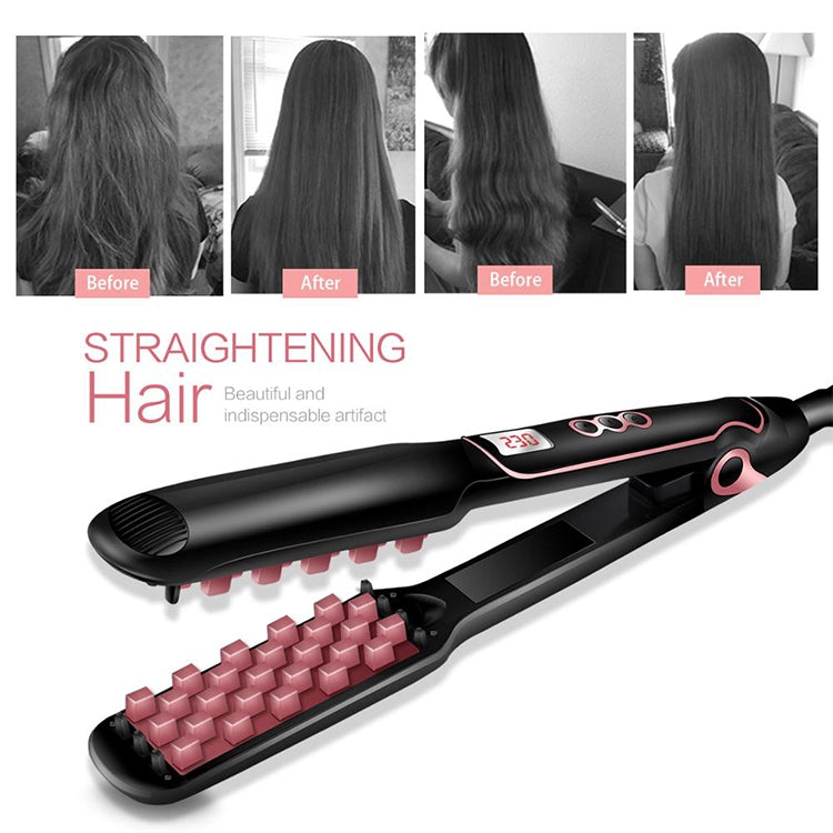 Multi-functional Long & Short Hair Styling Iron Ceramic Tourmaline Volumizing Hair Iron, Plug standard:US(Black gold) - free shipping - PMC TechLife - Order now!