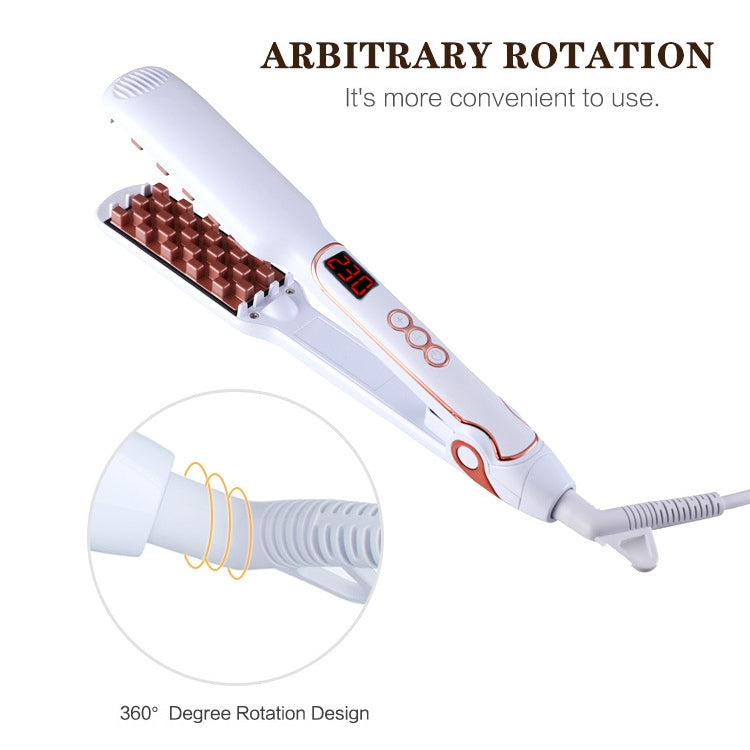 Multi-functional Long & Short Hair Styling Iron Ceramic Tourmaline Volumizing Hair Iron, Plug standard:US(Black gold) - free shipping - PMC TechLife - Order now!