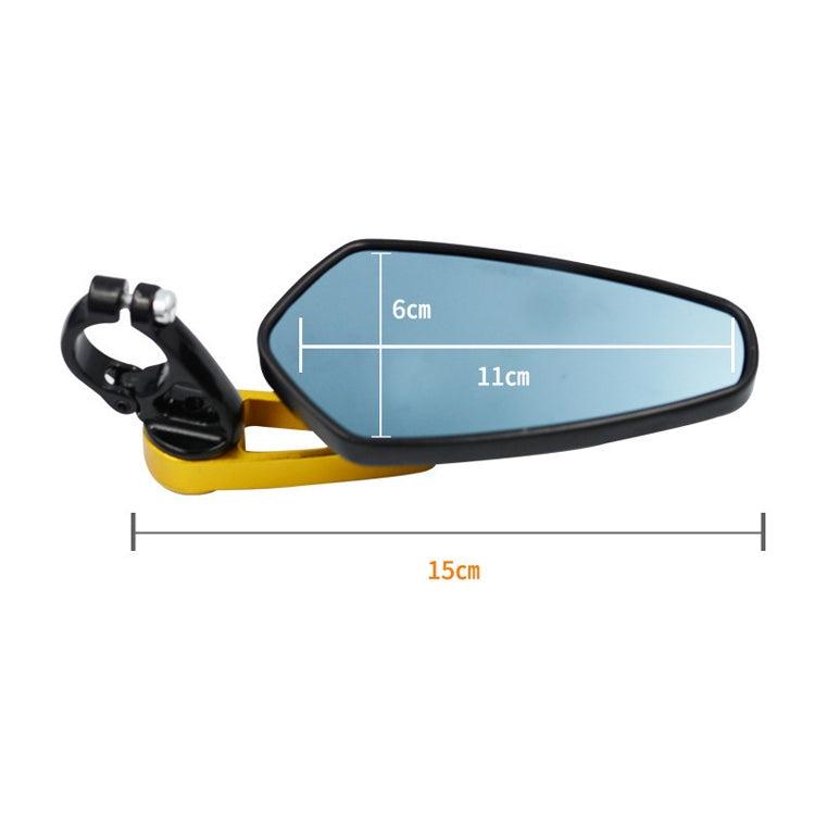 Electric Bike Motorcycle Modified Reversing Retro Rearview Handle Mirror All Aluminum Reflective Rearview Mirror(Red) - Side Mirrors by PMC Jewellery | Online Shopping South Africa | PMC Jewellery | Buy Now Pay Later Mobicred
