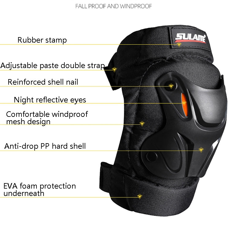 SULAITE Motorcycle Riding Equipment Protective Gear Off-Road Riding Anti-Fall Protector, Specification: Knee Pads - Protective Gear by SULAITE | Online Shopping South Africa | PMC TechLife | Buy Now Pay Later Mobicred