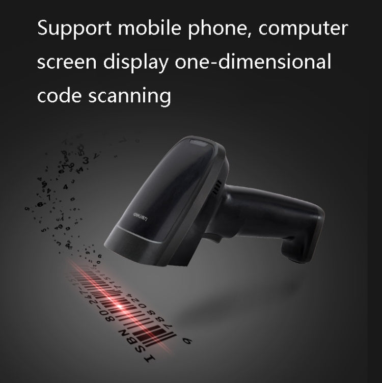 Deli  Wired And Wireless Scanner Drugstore Supermarket Catering Logistics Cash Register Scanner, Model: 14882W (Black) - free shipping - PMC Jewellery - Order now!