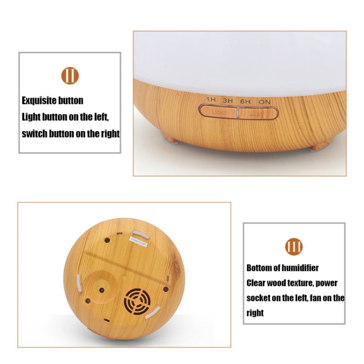 YCTA-008 Household Mute Small Wood Grain Colorful Light Aroma Diffuser Night Tree Air Humidifier, Product specifications: EU Plug(Deep Wood Grain) - free shipping - PMC TechLife - Order now!