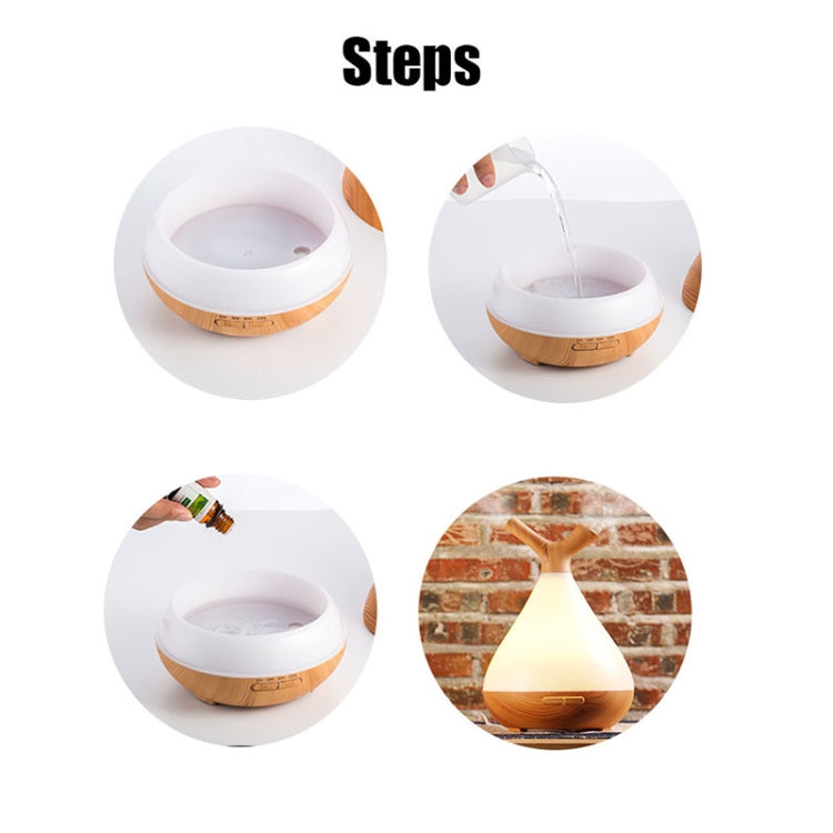 YCTA-008 Household Mute Small Wood Grain Colorful Light Aroma Diffuser Night Tree Air Humidifier, Product specifications: EU Plug(Deep Wood Grain) - free shipping - PMC TechLife - Order now!