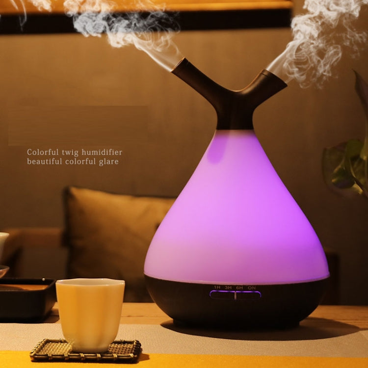YCTA-008 Household Mute Small Wood Grain Colorful Light Aroma Diffuser Night Tree Air Humidifier, Product specifications: EU Plug(Light Wood Grain) - free shipping - PMC TechLife - Order now!