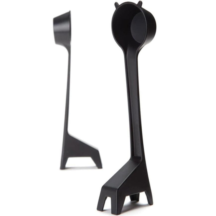 5 PCS Cartoon Giraffe Shape Coffee Spoon Coffee Bean Powder Quantitative Spoon Metering Plastic Spoon(Black) - free shipping - PMC TechLife - Order now!