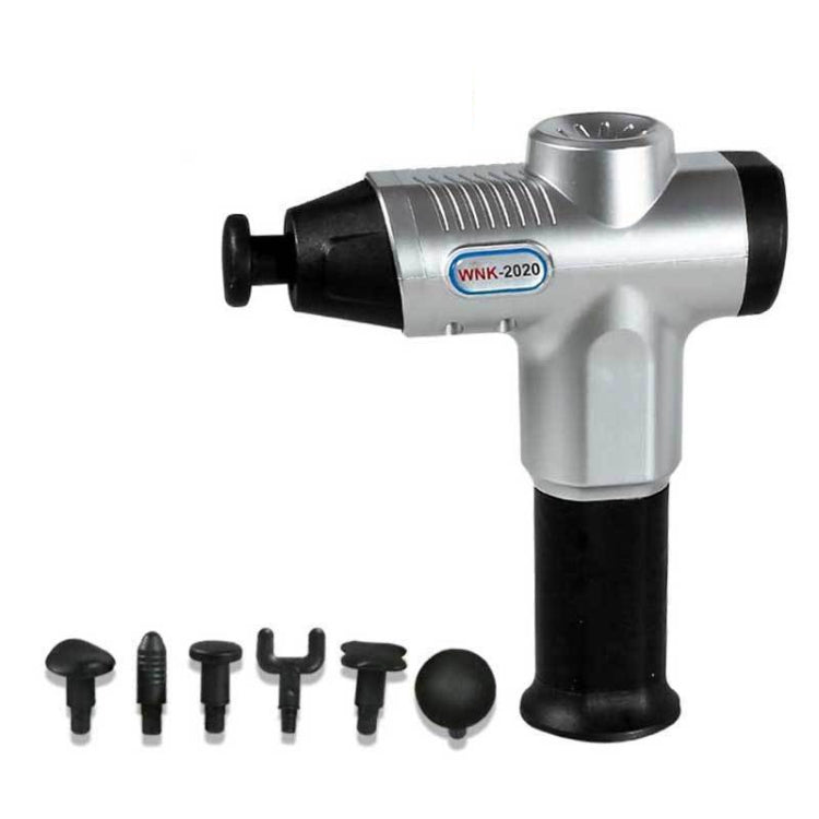 Hishell WK-2020 Electric Massage Gun Muscle Relaxation Charging Massager Portable Fitness Equipment Fascia Gun(Silver) - free shipping - PMC TechLife - Order now!