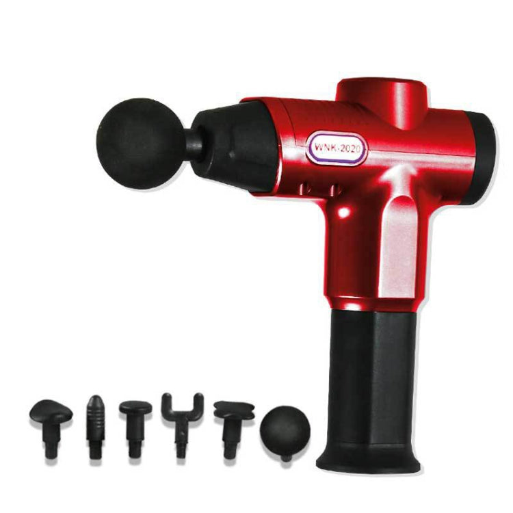 Hishell WK-2020 Electric Massage Gun Muscle Relaxation Charging Massager Portable Fitness Equipment Fascia Gun(Red) - free shipping - PMC TechLife - Order now!
