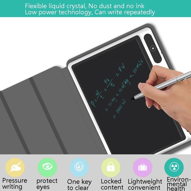 10.1 Inch LCD Handwriting Board Light Energy Electronic Drawing Board Hand-Painted Board Smart Small Blackboard Writing Board(Black  With Leather Case)) - free shipping - PMC Jewellery - Order now!