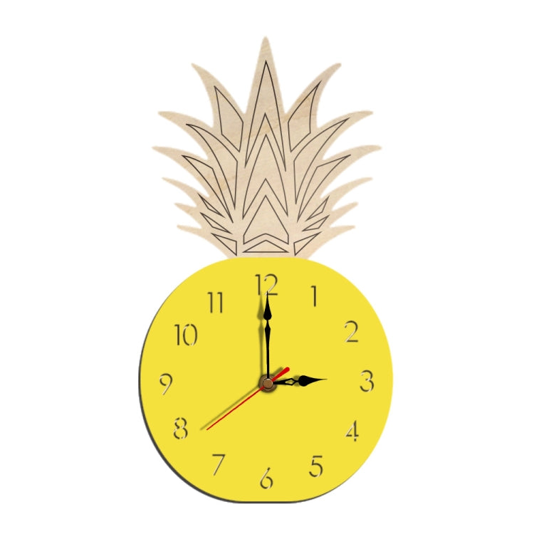 Fruit Personality Mute Wall Clock Acrylic Children Decoration Clock(B Yellow) - Wall Clock by PMc TechLife | Online Shopping South Africa | PMc TechLife | Buy Now Pay Later Mobicred