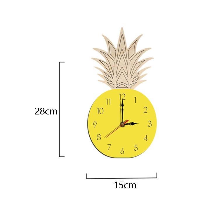 Fruit Personality Mute Wall Clock Acrylic Children Decoration Clock(D White) - Wall Clock by PMc TechLife | Online Shopping South Africa | PMc TechLife | Buy Now Pay Later Mobicred