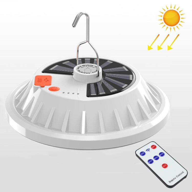 V61 Solar + RC 60 LEDs UFO Rechargeable Light Household Emergency Light Bulb Outdoor Camping Night Market Stall Light - Camping Lighting by PMc TechLife | Online Shopping South Africa | PMc TechLife | Buy Now Pay Later Mobicred
