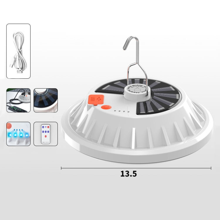V61 Solar + RC 60 LEDs UFO Rechargeable Light Household Emergency Light Bulb Outdoor Camping Night Market Stall Light - Camping Lighting by PMc TechLife | Online Shopping South Africa | PMc TechLife | Buy Now Pay Later Mobicred