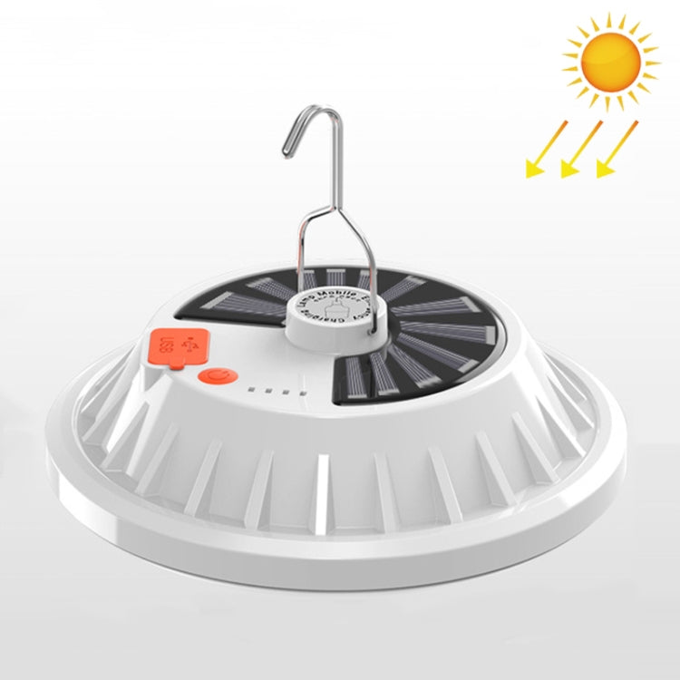 V62 Solar Power 120 LEDs UFO Rechargeable Light Household Emergency Light Bulb Outdoor Camping Night Market Stall Light - Camping Lighting by PMc TechLife | Online Shopping South Africa | PMc TechLife | Buy Now Pay Later Mobicred