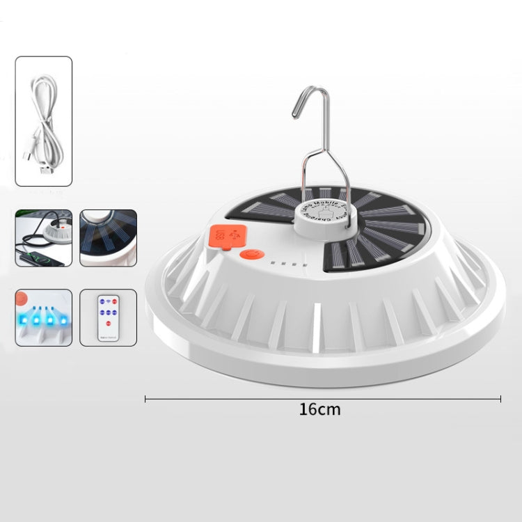 V62 Solar + RC 120 LEDs UFO Rechargeable Light Household Emergency Light Bulb Outdoor Camping Night Market Stall Light - Camping Lighting by PMc TechLife | Online Shopping South Africa | PMc TechLife | Buy Now Pay Later Mobicred