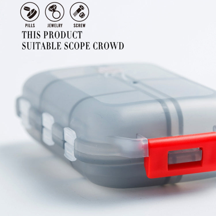 Mizi Small Pill Box Portable Dispensing Medicines Boxes, Colour: 7 Grid (Grey) - free shipping - PMC TechLife - Order now!