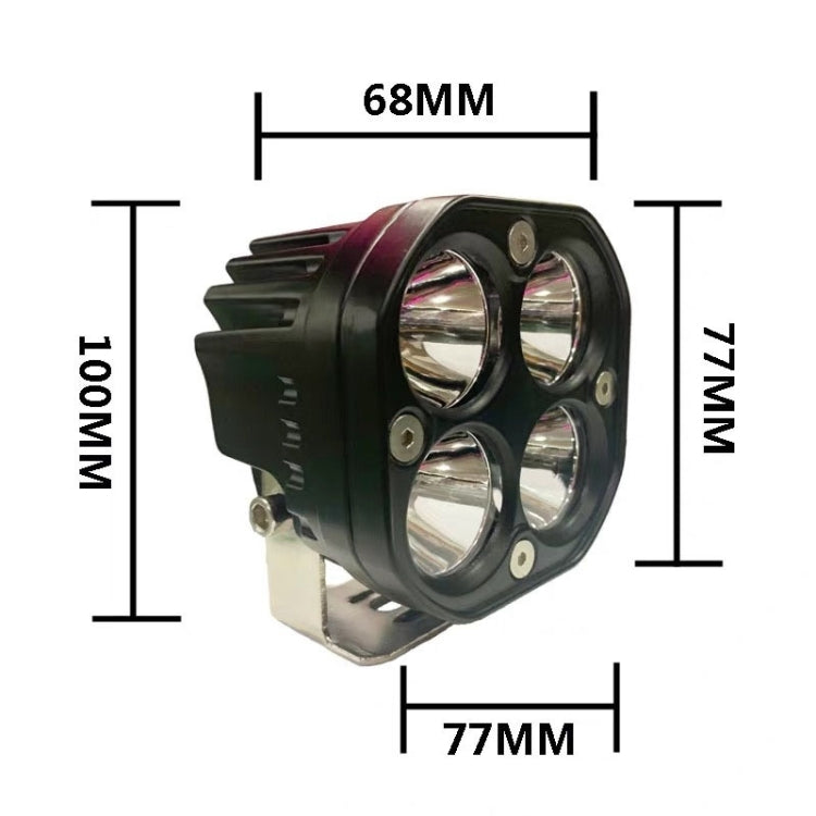 40W Yellow Light Motorcycle LED Spotlight Headlight Car Front Bumper Light Off-Road Vehicle Modified Roof Light - Headlights by PMC TechLife | Online Shopping South Africa | PMC TechLife | Buy Now Pay Later Mobicred