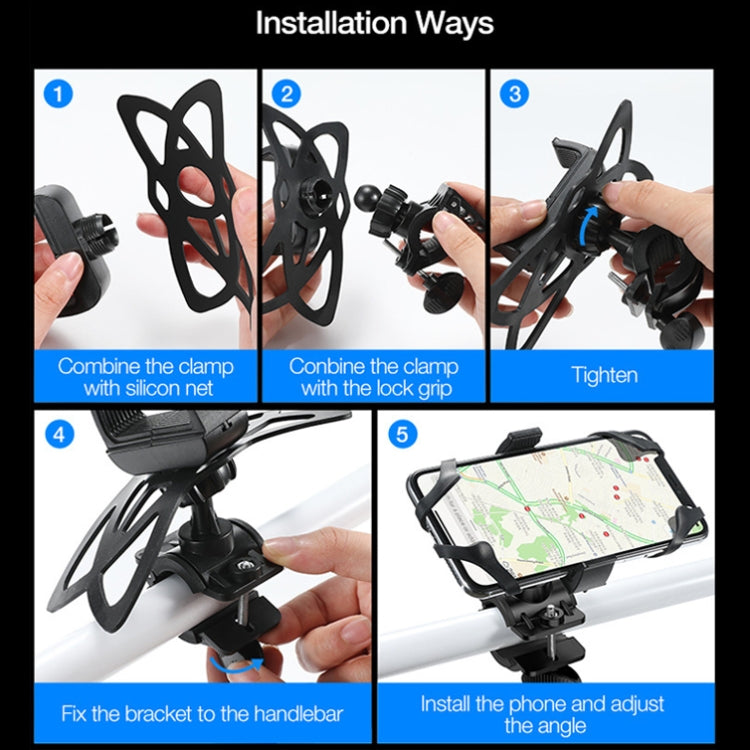 Bicycle Strap Mobile Phone Holder Bicycle Mountain Bike Phone Holder(Clip Type) - Holders by PMC TechLife | Online Shopping South Africa | PMC TechLife | Buy Now Pay Later Mobicred