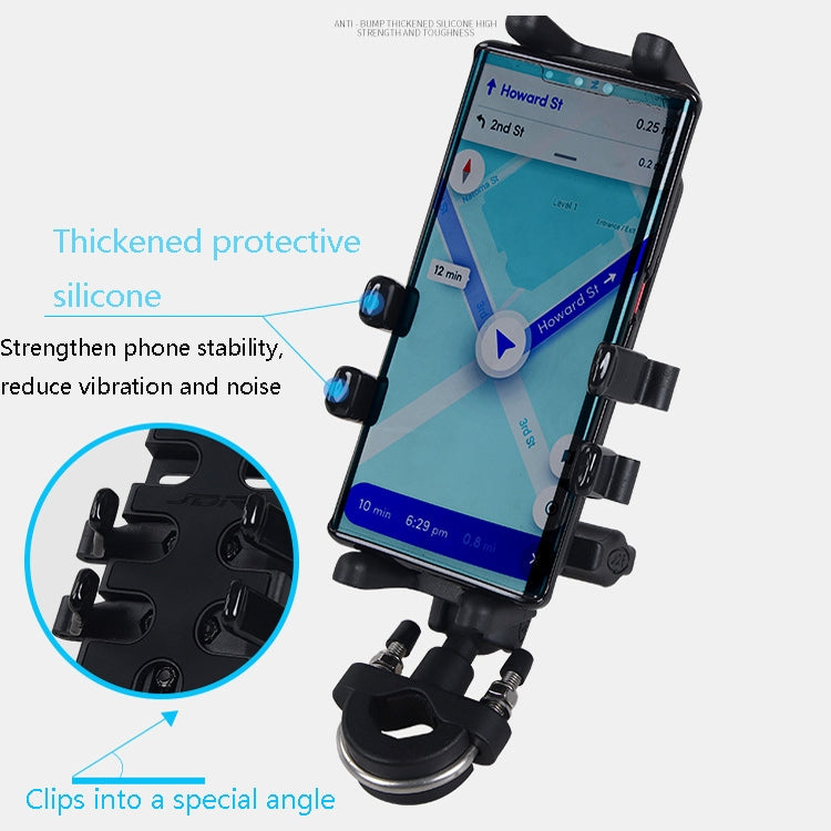 Motorcycle Multi-Function Mobile Phone Holder Adjustable Universal Locomotive Riding Anti-Shake Fixed Equipment(Elf Deer U Type) - Holder by PMC TechLife | Online Shopping South Africa | PMC TechLife | Buy Now Pay Later Mobicred